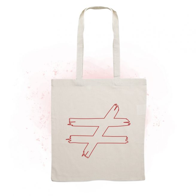 red line tote bag